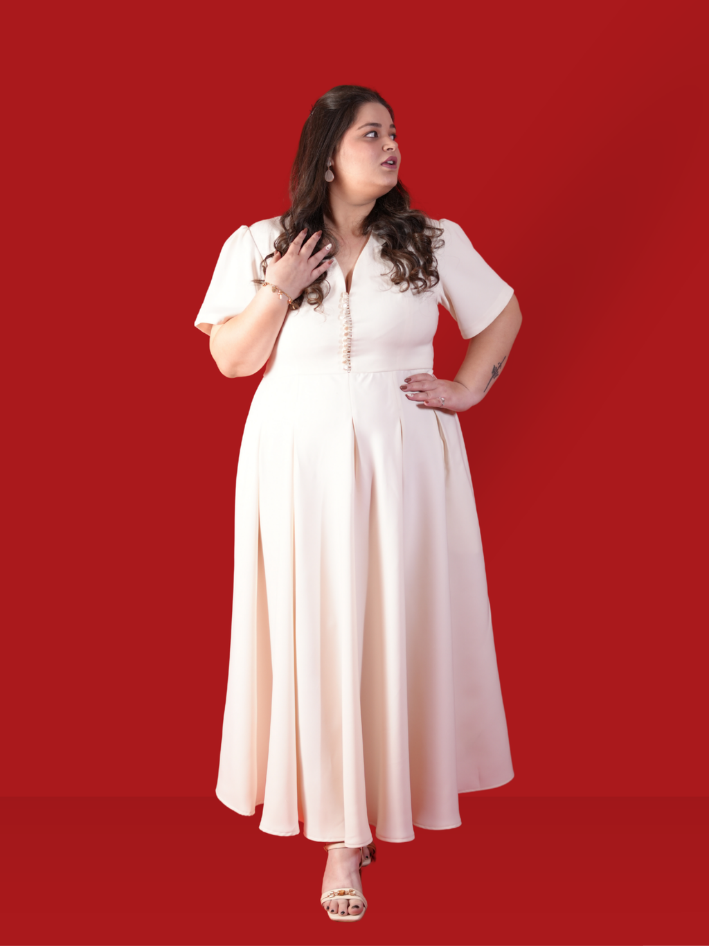 WHITE LOTUS DRESS