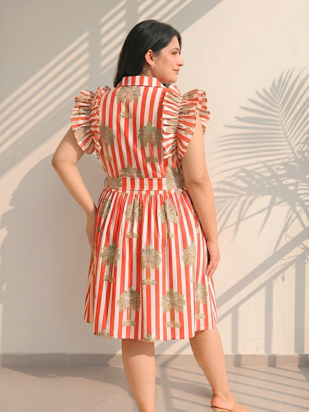 Orange Palm Dress